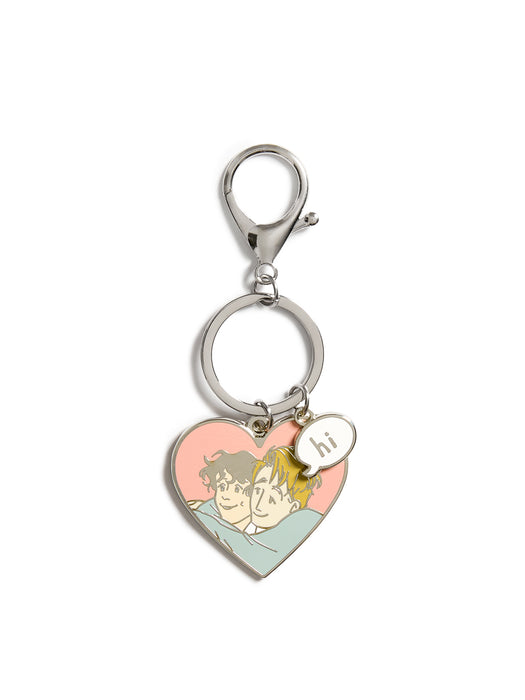 Nick and Charlie Heart Hard Enamel Keychain